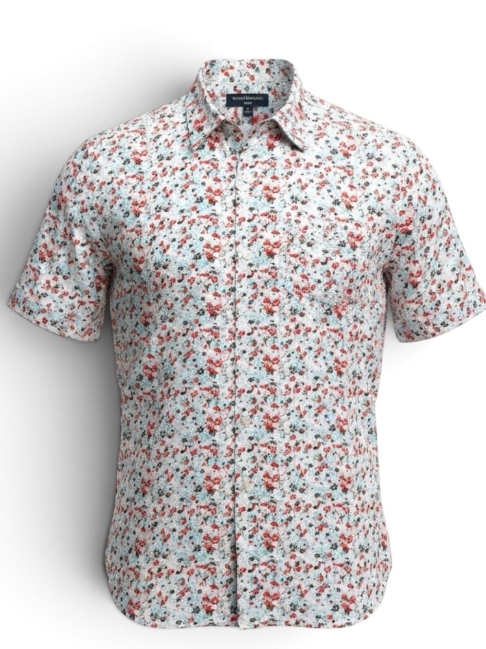 Banana Republic Men L Linen Floral Button Up Shirt